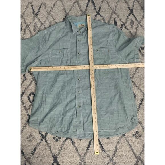 Nice Woolrich Short Sleeve Static Heathered Gray/grreen Button Down Shirt Men’s - Picture 7 of 7